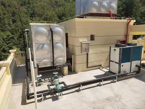【空氣能熱水工程】浙江麗水訓練基地熱水系統